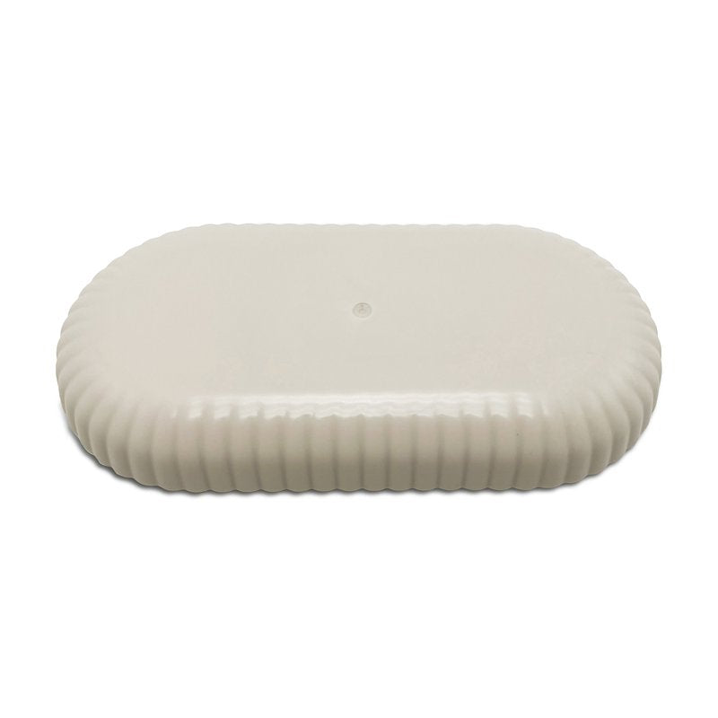 Mainstays Rubberized Plastic Ribbed Bathroom Accessory Tray - Single, Beige