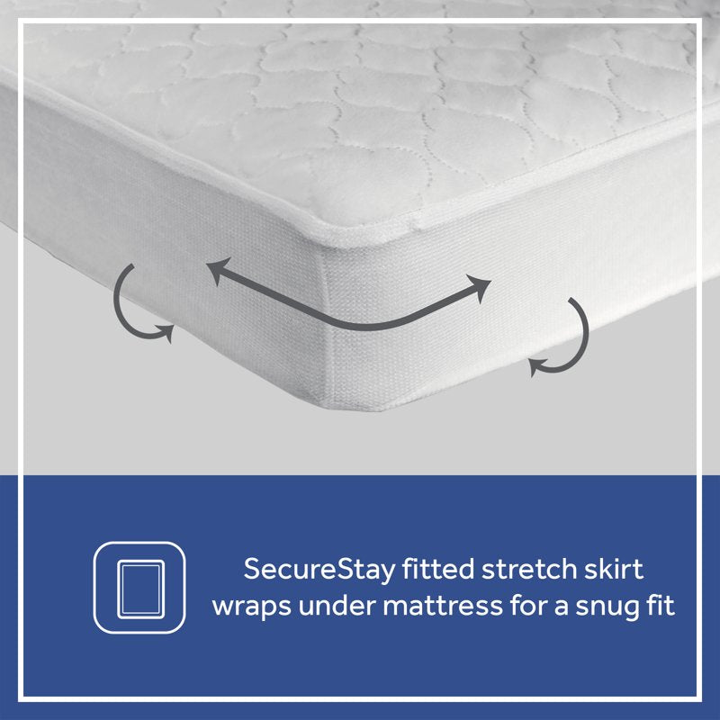 (4 Pack) Waterproof Crib Mattress Pad Cover - Stain & Moisture Protection, Hypoallergenic, Fits 52x28 Inches, SecureStay Fit