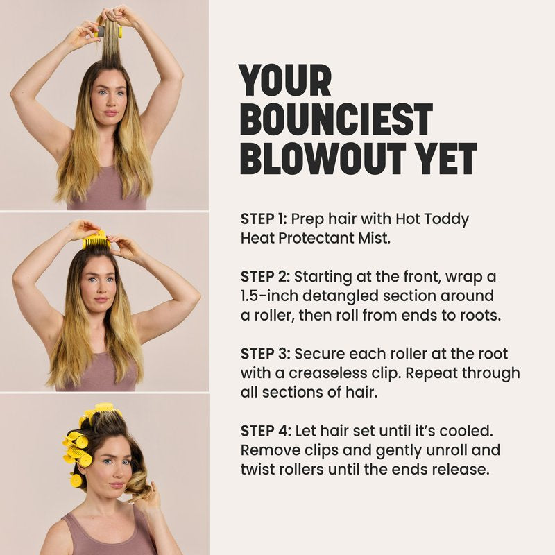 Ceramic Hot Rollers for Bouncy Curls - 1.25" & 1.5" Sizes