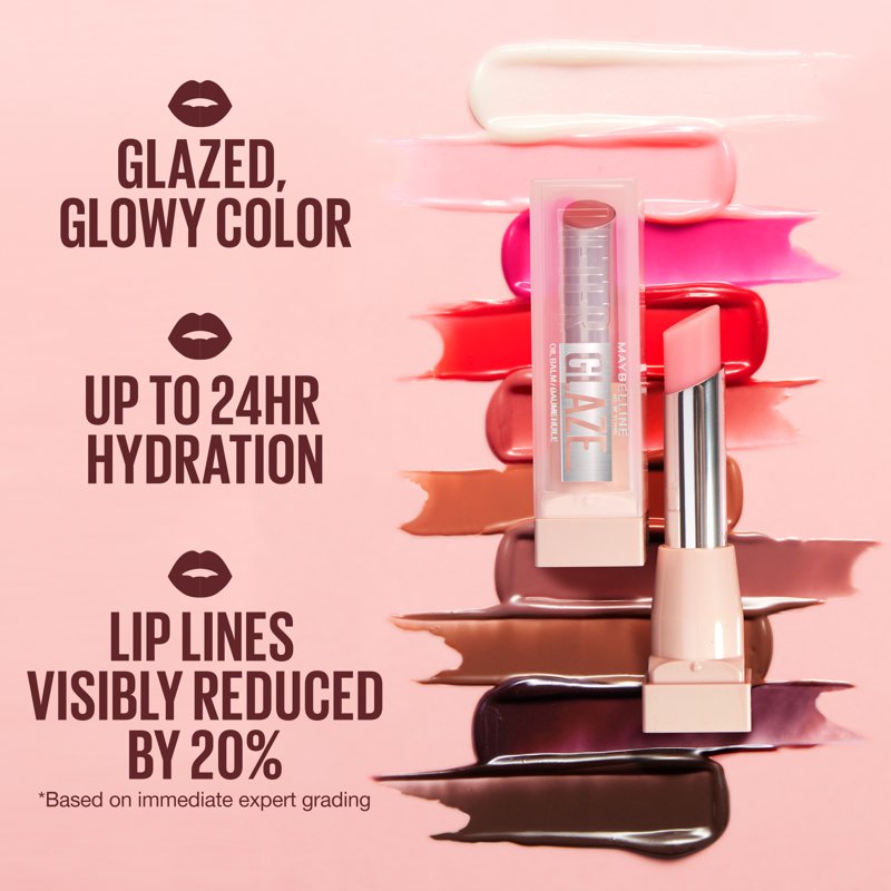 Hydrating Lip Oil Balm - 24HR Moisture & Smoothing Glaze Treatment