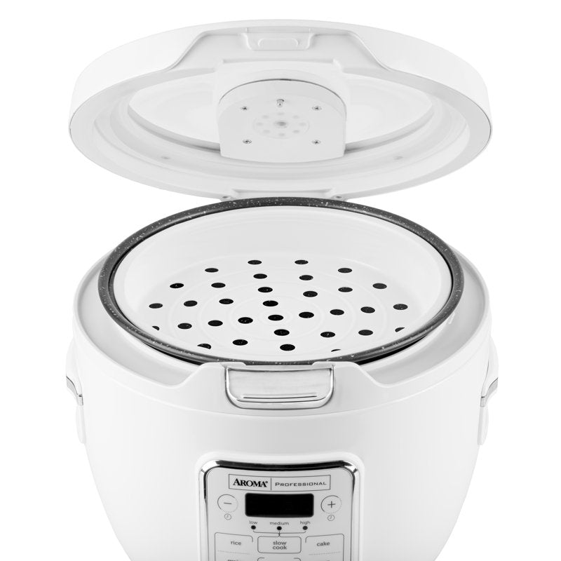 20-Cup Digital Rice and Grain Cooker - Professional Multicooker, White