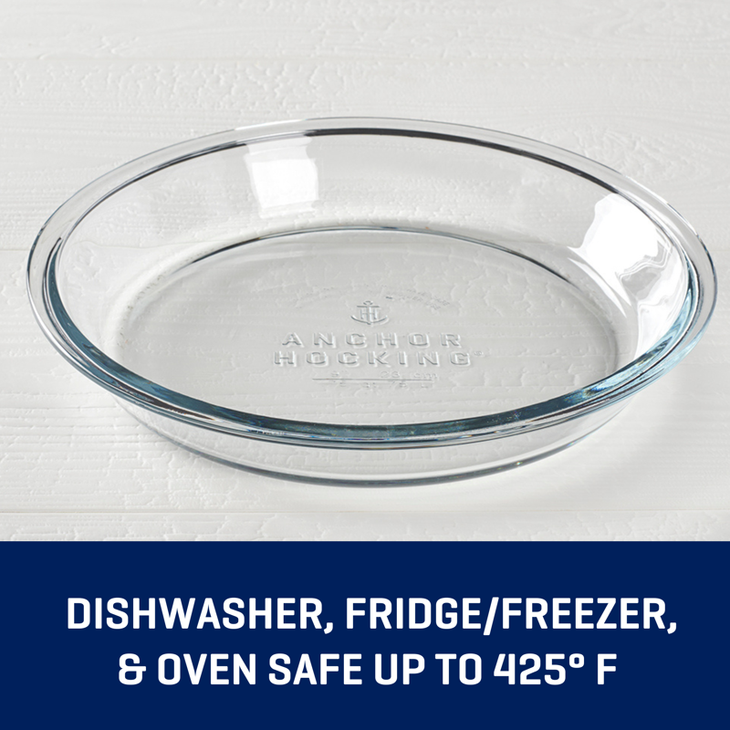 9-Inch Glass Pie Plate - 2 Pack - Durable Bakeware Set