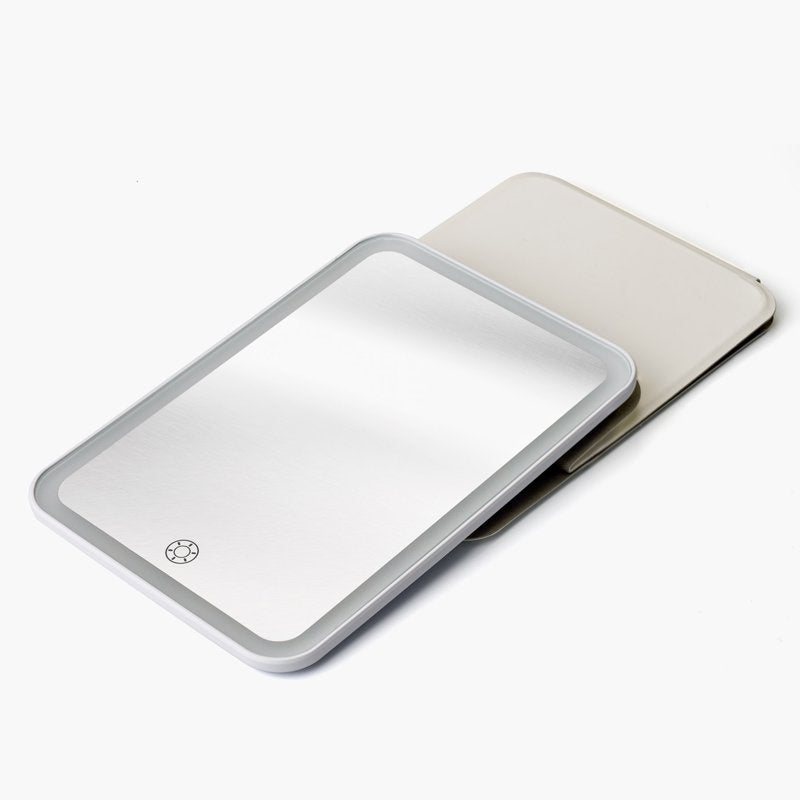 Travel Makeup Mirror with Light, Shatterproof & Rechargeable