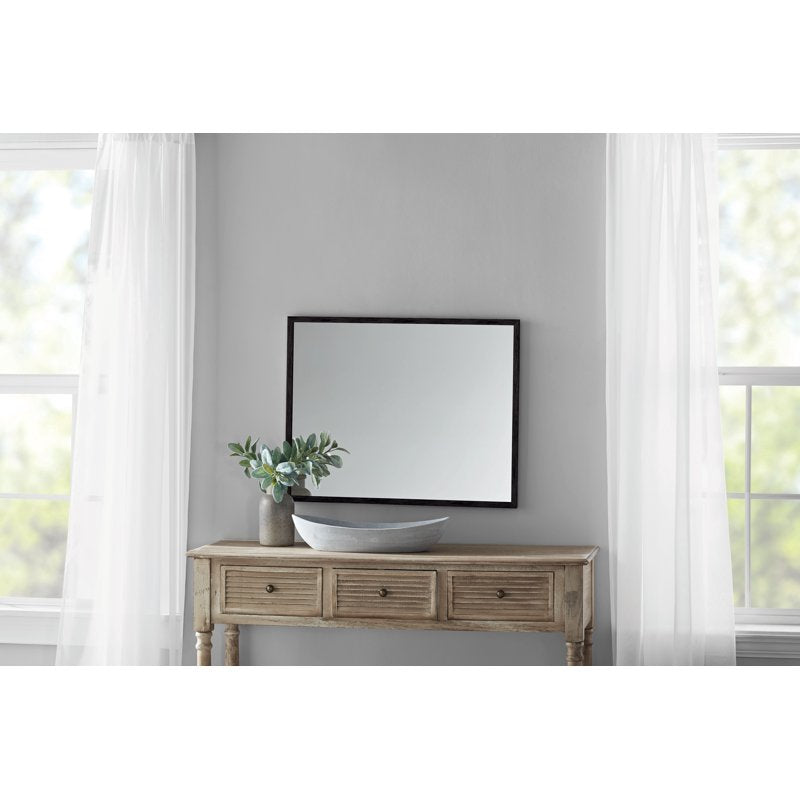 (2 Pack) Mainstays 23x29 Black Rectangular Wall Mirror - Distressed Finish, Versatile Wall Decor