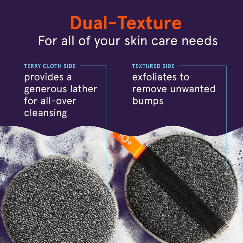 Dual-Texture Charcoal-Infused Body Buffer - Exfoliating & Cleansing