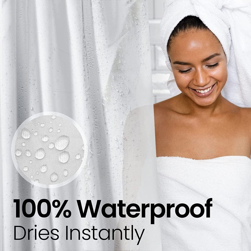Heavy-Duty Clear PEVA Shower Curtain Liner 72x84 Inches - Waterproof & Mold-Resistant, Single Variation