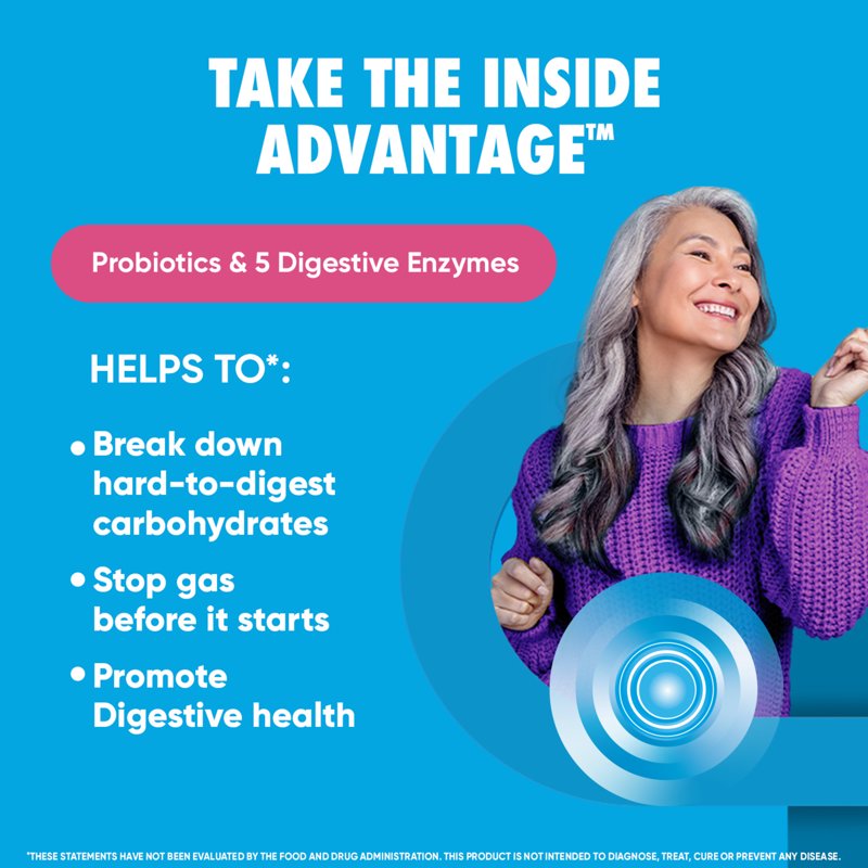 Digestive Advantage Probiotics and Enzymes for Gut Health - 32 Capsules