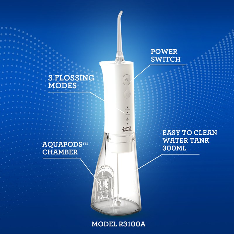 Portable Dental Water Flosser with Mouthwash Pods - 300mL Tank