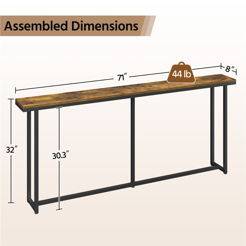 Modern Extended Console Table - Versatile Sofa Table for Hallways