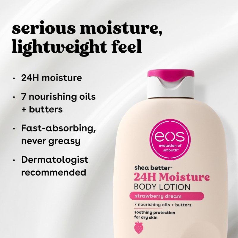 Shea Better Body Lotion for Dry Skin - Strawberry Dream, 16 fl oz