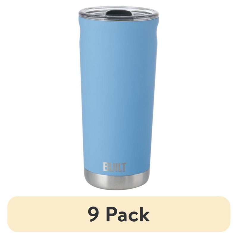 20 oz Double-Wall Insulated Stainless Steel Tumbler - Sky Blue, 9 Pack