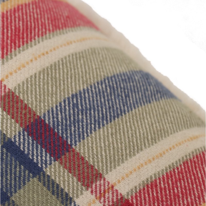 20x20 Inch Beige Tartan Plaid Decorative Throw Pillow - Cozy Rustic Accent