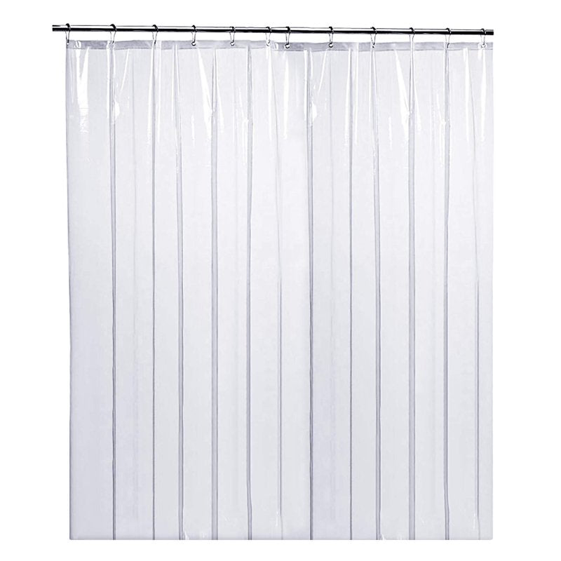 (3 Pack) Heavy Duty Waterproof Shower Curtain Liners - 72x72 Inches, Clear - Mildew Resistant PEVA Bathroom Shower Liners with Magnets & Reinforced Header