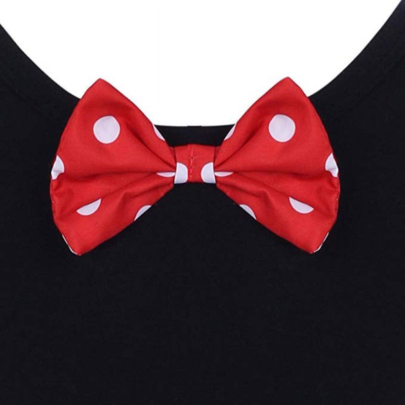 Red Toddler Girls Polka Dot Tutu Dress with Mouse Ear Headband - 12-18 Months