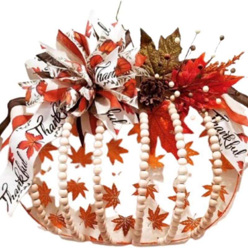 Pumpkin Shaped 3D Metal Wreath Forms for Fall Halloween Autumn Decor - Pack of 2