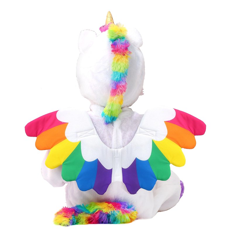 Kids Unicorn Costume with Wings & Star Wand - Toddler Dress Up Halloween Suit