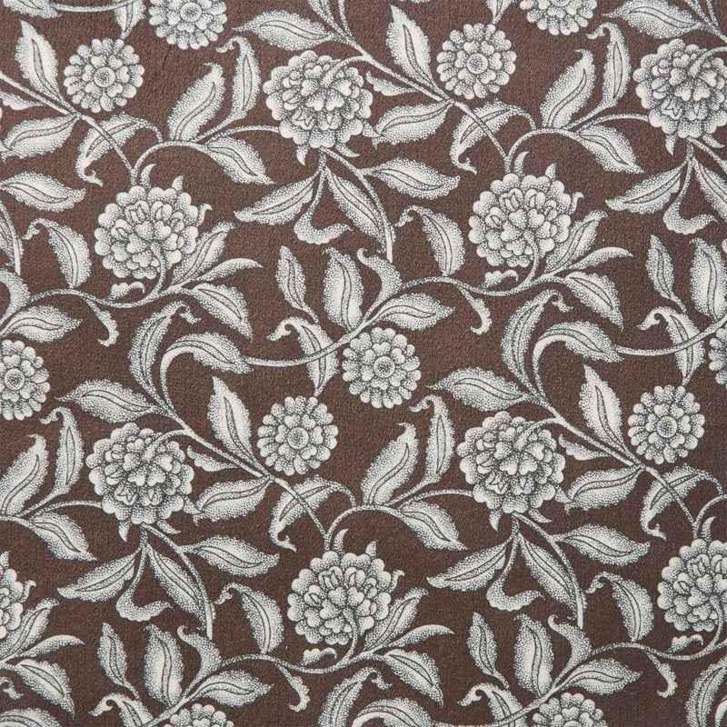 My Texas House Brown Floral Velvet Decorative Pillow 20x20 in - Harvest & Farmhouse Style - Variation: Brown