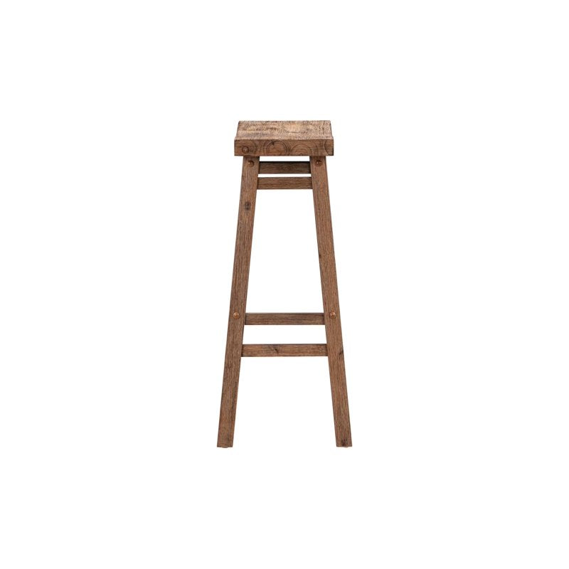 Sonoma Backless Saddle Bar Stools - Barnwood Wire-Brush, Set of 2