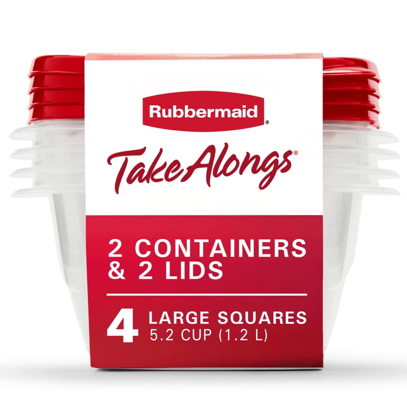 Rubbermaid TakeAlongs 6-Pack Deep Square Food Storage Containers