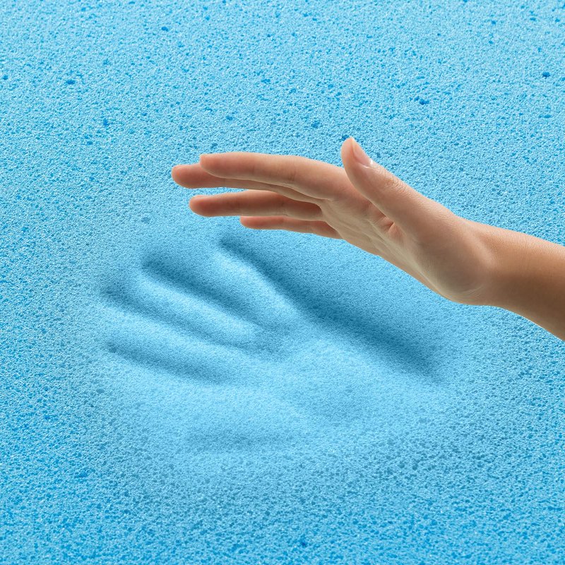 Full Size Green Tea Cooling Gel Memory Foam Mattress Topper - 3 Inch