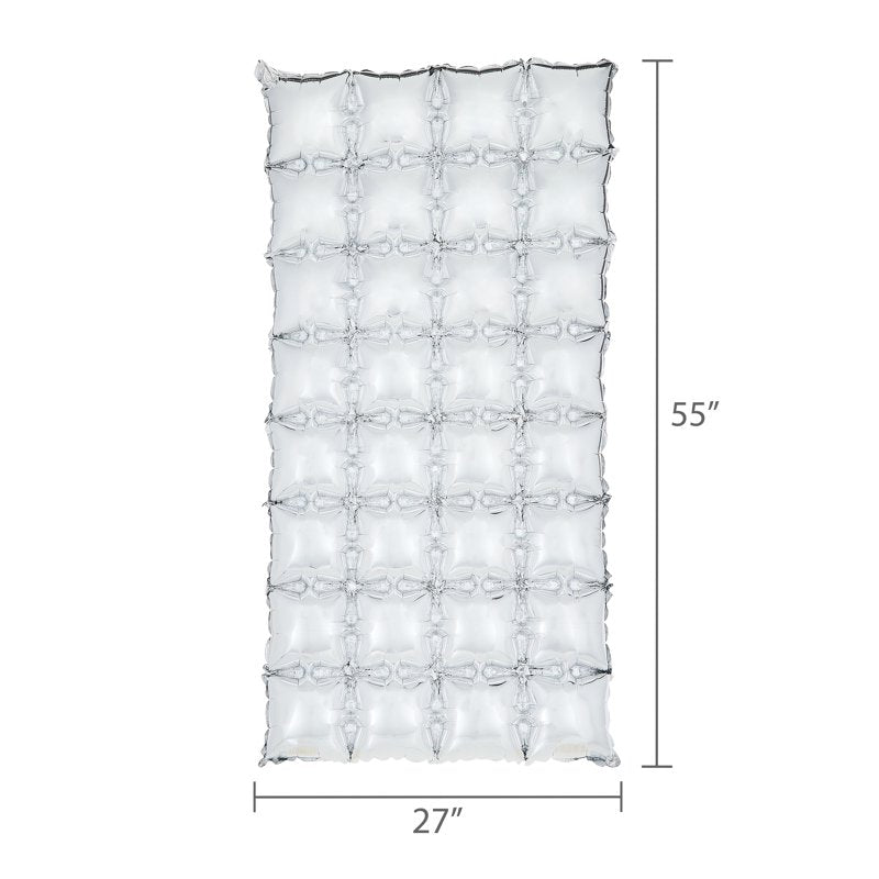 Silver Foil Balloon Backdrops - 55 Inch Party Decor Set of 2 for Weddings & Events