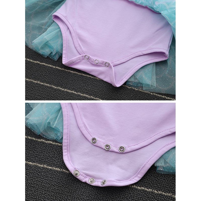 F/Mermaid Princess Baby Romper & Headband Set - 3-6 Months Halloween Birthday