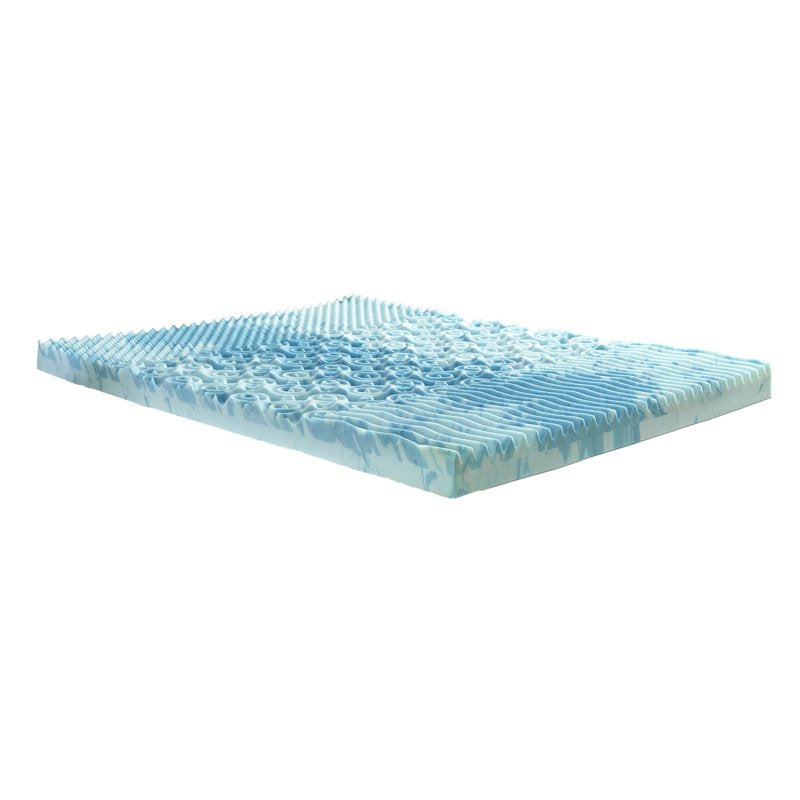 King Size Cooling Gel Memory Foam Mattress Topper - 4 Inch Multi-Zone Support