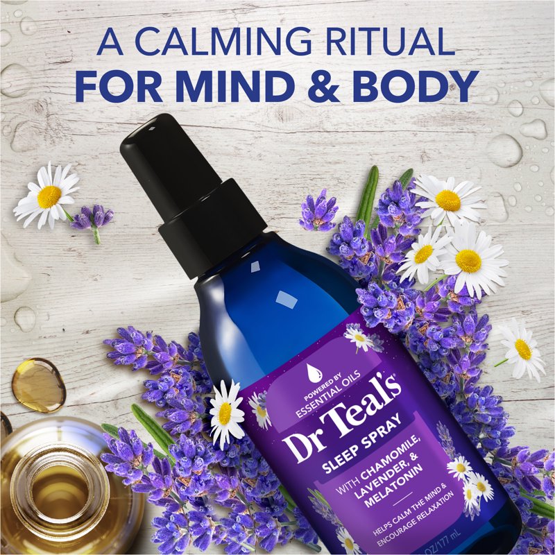 Sleep Spray with Melatonin, Lavender & Chamomile Essential Oils - 6 fl oz