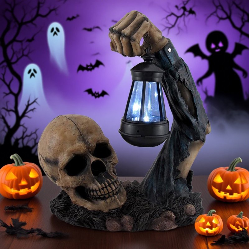 Halloween Skeleton Lantern Decor - Groundbreaking Skull Lights for Outdoor Garden and Home