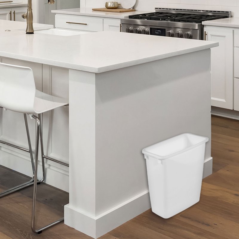 5.25 Gallon Plastic Bathroom Trash Can - Open Top Wastebasket