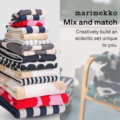 MARIMEKKO Räsymatto Terry Cotton Hand Towel – Polka Dot Patterned Hand Towels – 28 in x 20 in