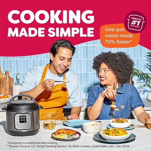 Instant Pot Duo Mini Electric Pressure Cooker - 7-in-1 Versatility, 3 Quart Stainless Steel | Free Recipe App Included