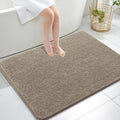 OLANLY Large Bath Rugs - Extra Soft Chenille with Rubber Backing | Quick Dry & Machine Washable - Warm Taupe 40x32