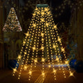 Christmas Tree Lights, 400 LED Christmas Light with 8 Light Modes & Memory Function, 8.2FT x 16 Lines String Lights with Timing Function for Christmas Decorations - Warm White