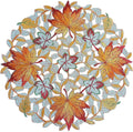 GRANDDECO Thanksgiving Harvest Table Runner Embroidered Cutwork Maple Leaves Dresser Scarf Table Cover Autumn Or Fall Decorations (Placemat 14" Set of 2)