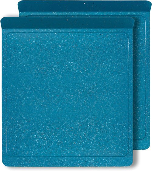 CasaWare Large Flat Baking Cookie Sheet - 12.5 x 14-Inch with Non-Stick Ceramic Coating | Blue Granite