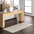 nuLOOM Yulia Light Grey/Cream, 2'6" x 6', Geometric, Soft and Cozy, High Traffic, Stain Resistant, Easy Clean, Durable, Machine Washable Area Rug for Bedroom, Living Room, Dining, Den, Foyer