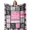 QOJUYO Pastor Wife Appreciation Gifts Blanket 60"x50", Pastor's Wife Christmas/Birthday/Appreciation Day Gifts