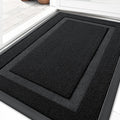 OLANLY Waterproof Front Door Mat - All-Season Indoor/Outdoor Doormat, Easy Clean, 35x23, Jet Black