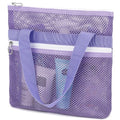 GYEUKHAM Mesh Shower Caddy Portable Shower Bag for Travel, Gym, Camping – Quick-Dry Hanging Toiletry Organizer with Zipper Pockets for Bathroom Essentials,Purple