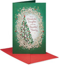 American Greetings Christmas Card - Sentimental Holiday Message for Daughter & Family | Artistic Die-Cut Design