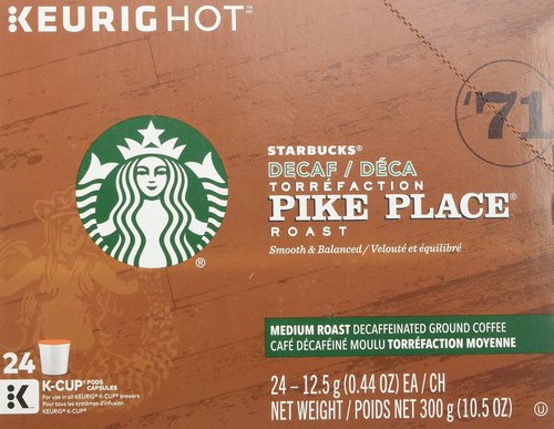 Starbucks Decaf Pike Place Roast, K-Cup for Keurig Brewers, 96 Count