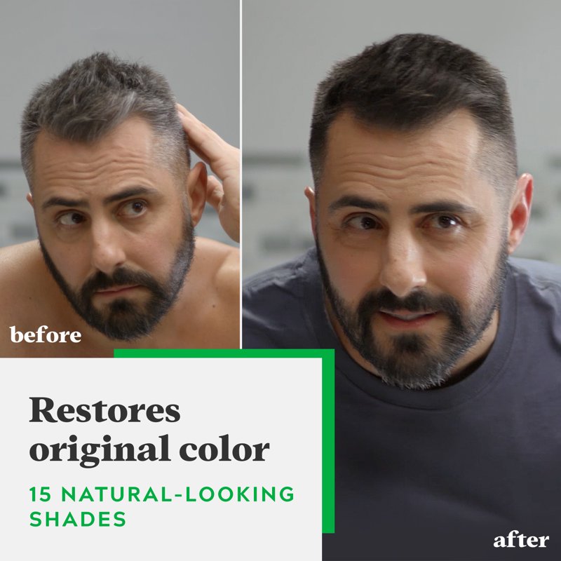 Men's Hair Color Shampoo - Real Black, 3 Pack, 100% Gray Coverage