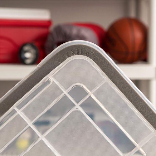 IRIS USA UCB-XS Quart WeatherPro Storage Box, 6.5 Qt - Single, Clear
