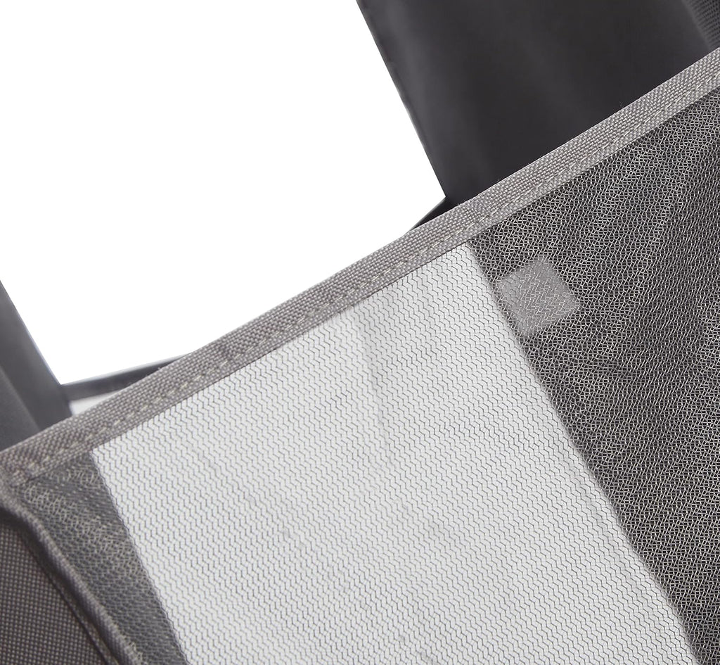 Storage Maniac 2-Pack Hanging Laundry Hamper - Slim Double Organizer with Front Mesh Bag - Grey