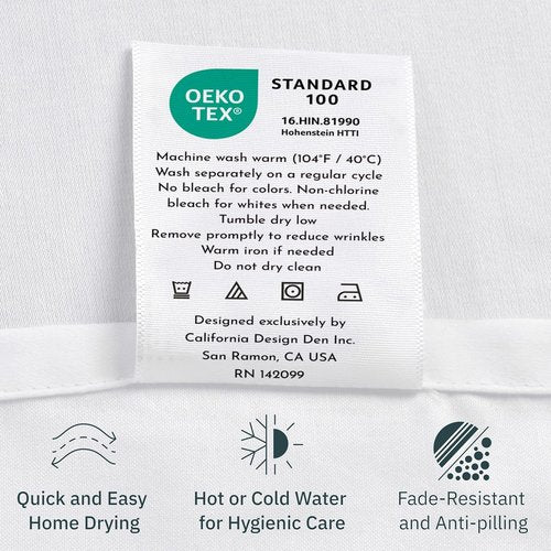California Design Den Queen Bedsheet Set - 400 Thread Count 100% Cotton Sateen - Soft, Breathable & Deep Pocket - Bright White, 2-Pack