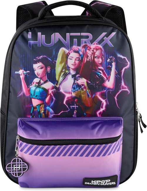 AI Accessory Innovations K-Pop Huntrix 16” Backpack for Girls - Includes Rumi, Zoey, Mira Charm