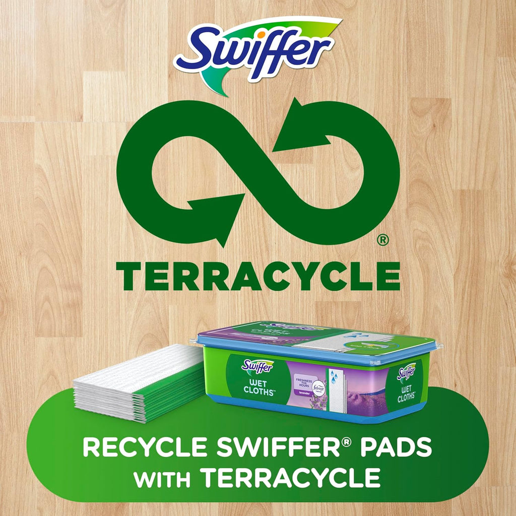 Swiffer Sweep + Mop Wet Pads Refill - All-Purpose Floor Cleaner for Dirt & Dust | Lavender, 12ct