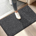 BEQHAUSE Dirt Trapper Door Mat - Non-Slip, Washable Entryway Rug | 17" x 30", Charcoal, Low Profile