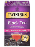 Twinings of London Blackcurrant Breeze Black Tea - Strong, Sweet & Tangy Flavor | 20 Tea Bags